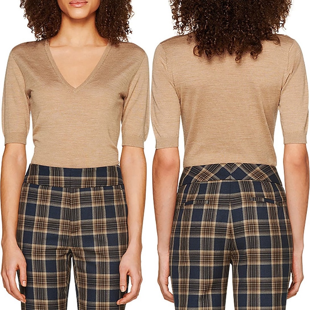 SUISTUDIO 🍀 Women’s Clark Short Sleeve Wool— Camel 🐪 XXS